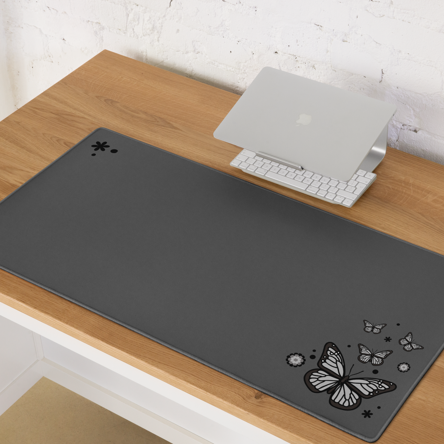 Black Butterfly Desk Mat