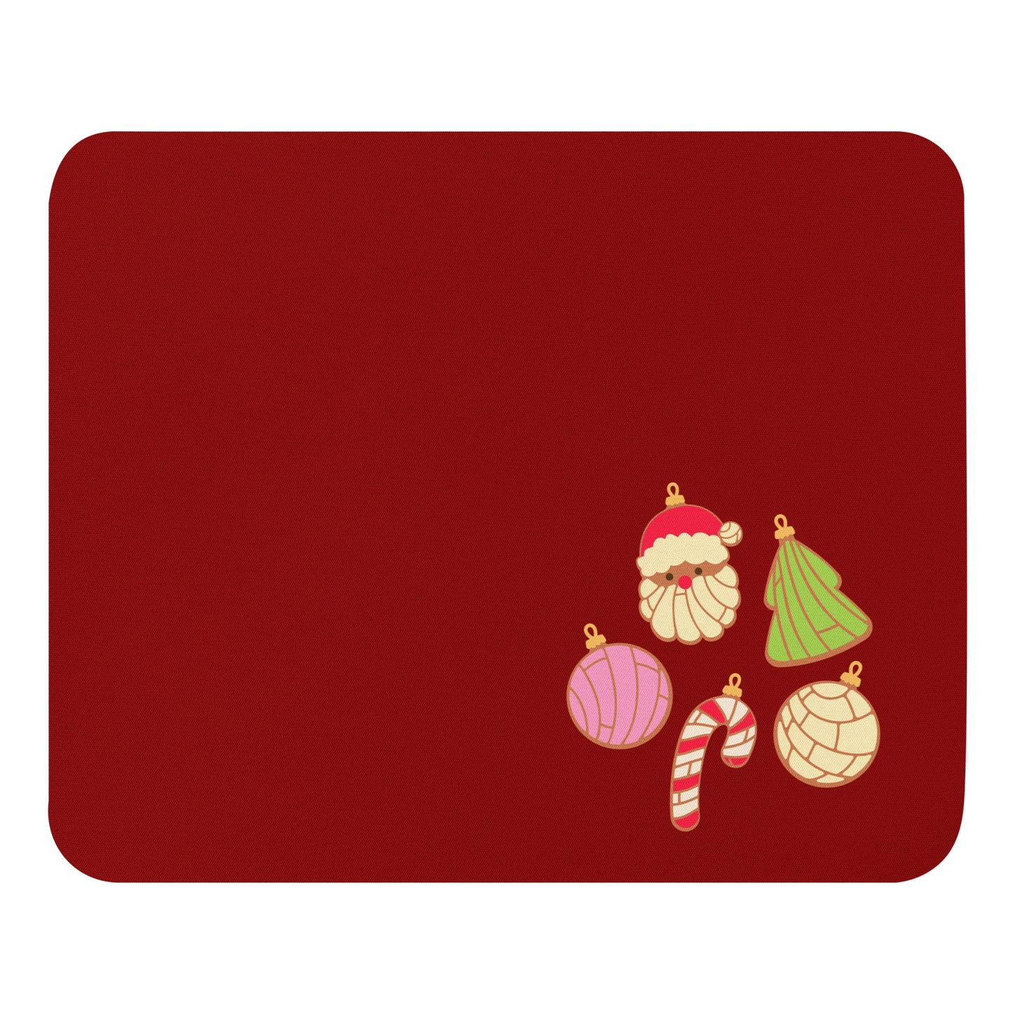 Simple Christmas Red Office Mouse Pad (8.7"x7.1")