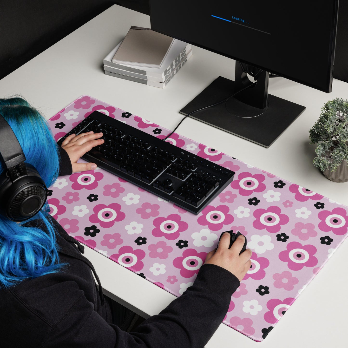 Pink Ojo (Evil Eye) Desk Mat